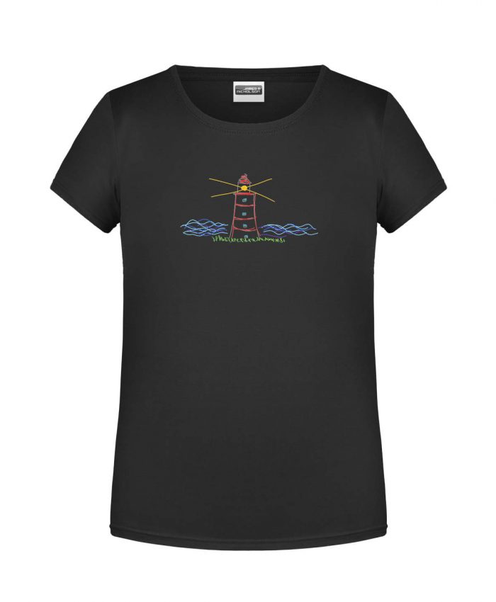 Handdrawn-Lighttower - Bio-Shirt Mädchen rundhals – Bild 1