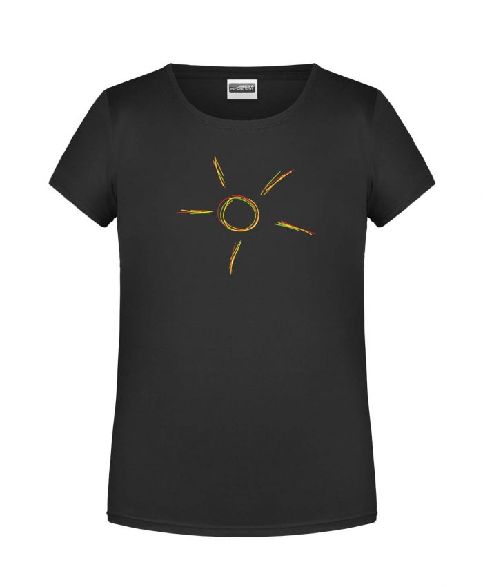 Handdrawn-Sun - Bio-Shirt Mädchen rundhals – Bild 9
