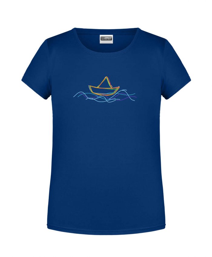 Handdrawn-Boat - Bio-Shirt Mädchen rundhals – Bild 2