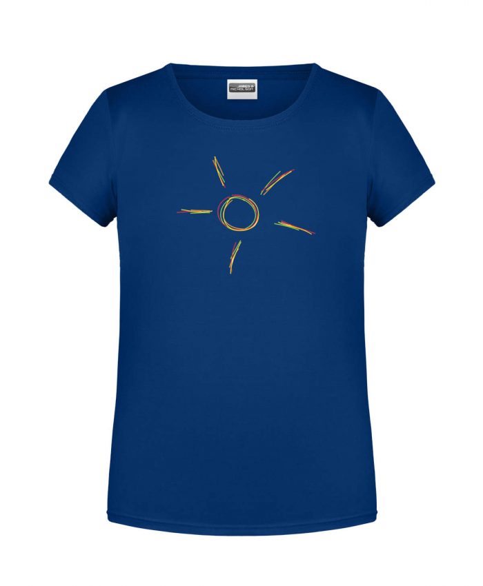 Handdrawn-Sun - Bio-Shirt Mädchen rundhals – Bild 3
