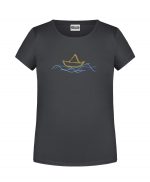 Handdrawn-Boat - Bio-Shirt Mädchen rundhals – Bild 4