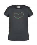 Handdrawn-Heart - Bio-Shirt Mädchen rundhals – Bild 3