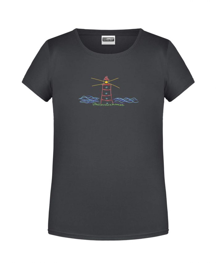 Handdrawn-Lighttower - Bio-Shirt Mädchen rundhals – Bild 5