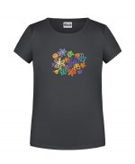 Handdrawn-Flowers - Bio-Shirt Mädchen rundhals – Bild 4