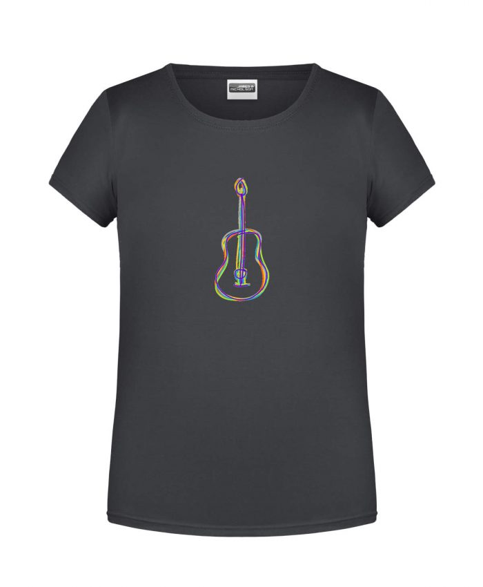Handdrawn-Guitar - Bio-Shirt Mädchen rundhals – Bild 5