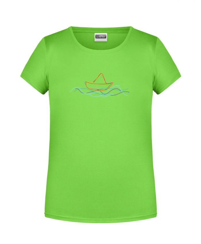 Handdrawn-Boat - Bio-Shirt Mädchen rundhals – Bild 6
