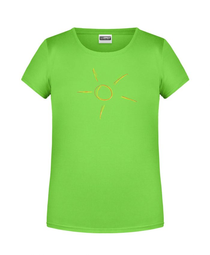 Handdrawn-Sun - Bio-Shirt Mädchen rundhals – Bild 6