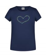 Handdrawn-Heart - Bio-Shirt Mädchen rundhals – Bild 5