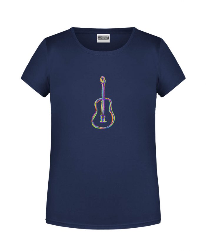 Handdrawn-Guitar - Bio-Shirt Mädchen rundhals – Bild 6
