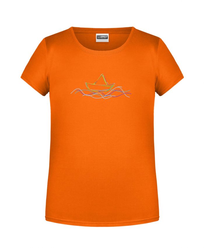 Handdrawn-Boat - Bio-Shirt Mädchen rundhals – Bild 8