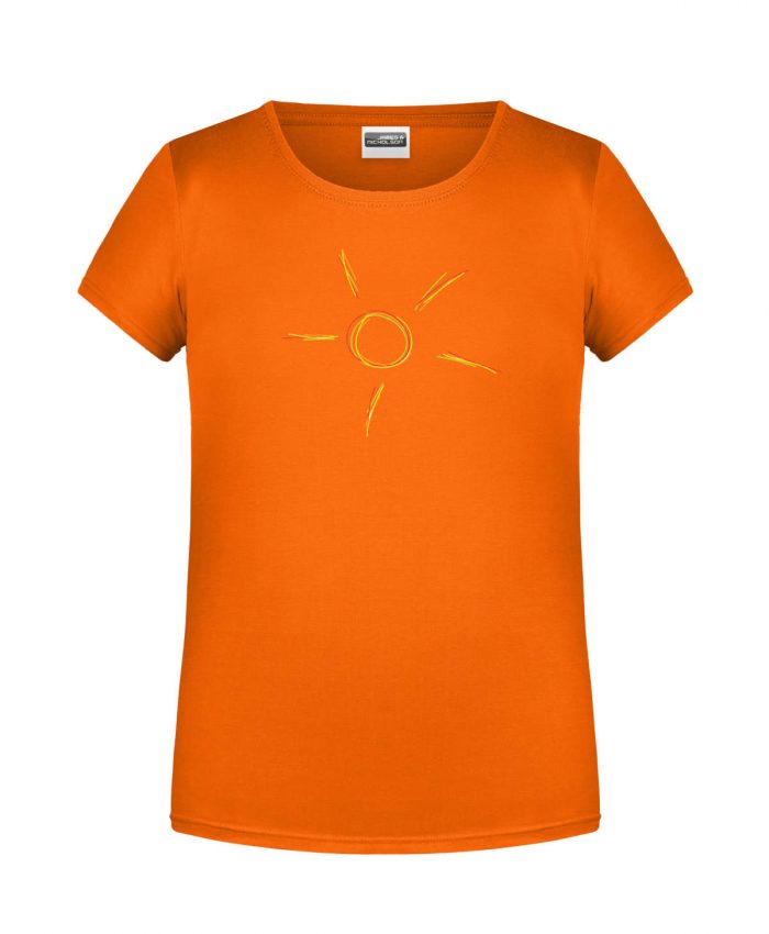 Handdrawn-Sun - Bio-Shirt Mädchen rundhals – Bild 8