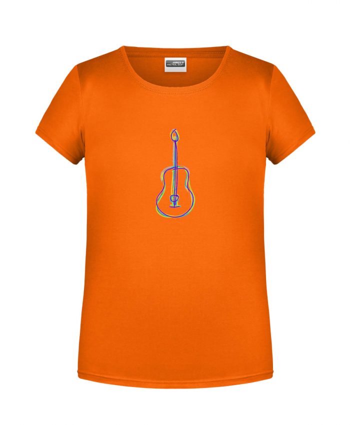 Handdrawn-Guitar - Bio-Shirt Mädchen rundhals – Bild 9