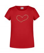 Handdrawn-Heart - Bio-Shirt Mädchen rundhals – Bild 4