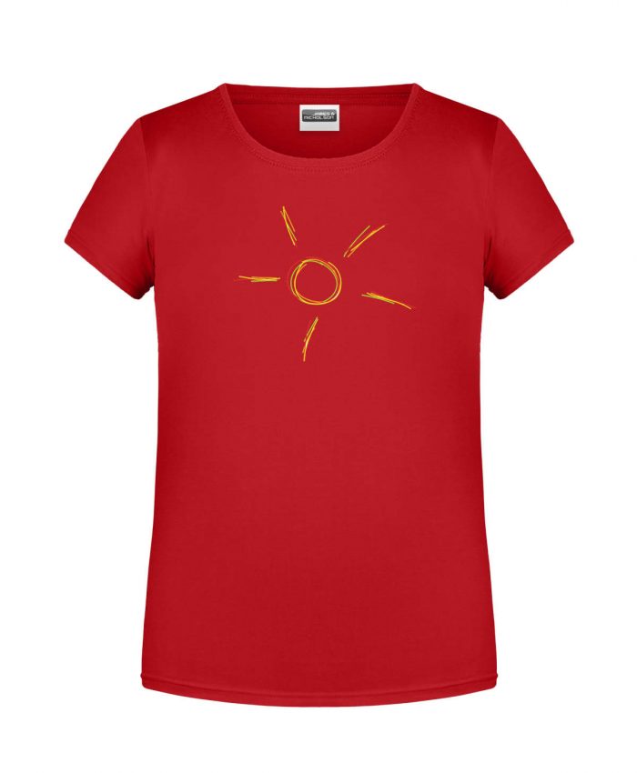 Handdrawn-Sun - Bio-Shirt Mädchen rundhals – Bild 4
