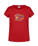 Handdrawn-Flowers - Bio-Shirt Mädchen rundhals