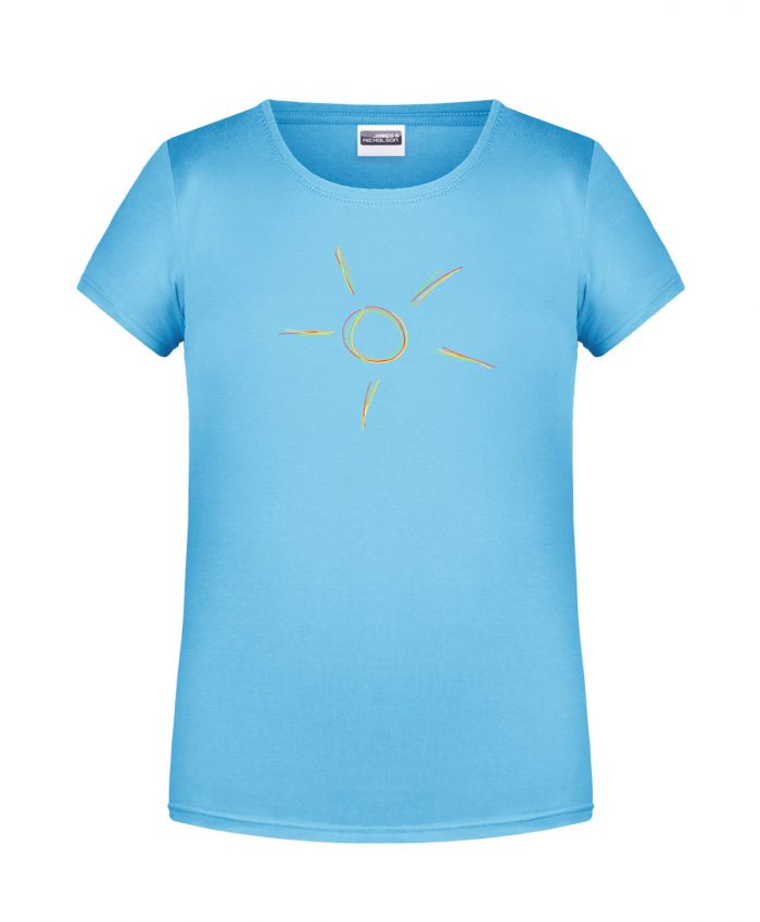 Handdrawn-Sun - Bio-Shirt Mädchen rundhals – Bild 7