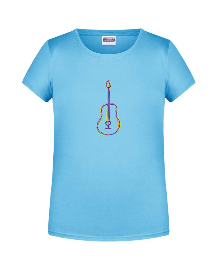 Handdrawn-Guitar - Bio-Shirt Mädchen rundhals – Bild 8