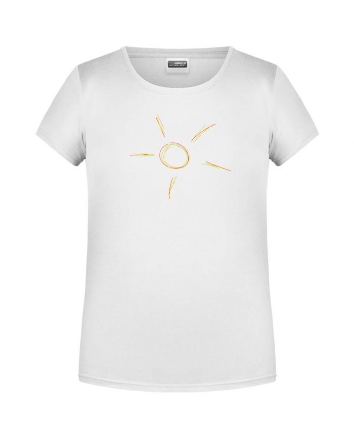 Handdrawn-Sun - Bio-Shirt Mädchen rundhals – Bild 10