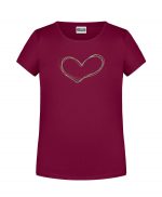 Handdrawn-Heart - Bio-Shirt Mädchen rundhals – Bild 2