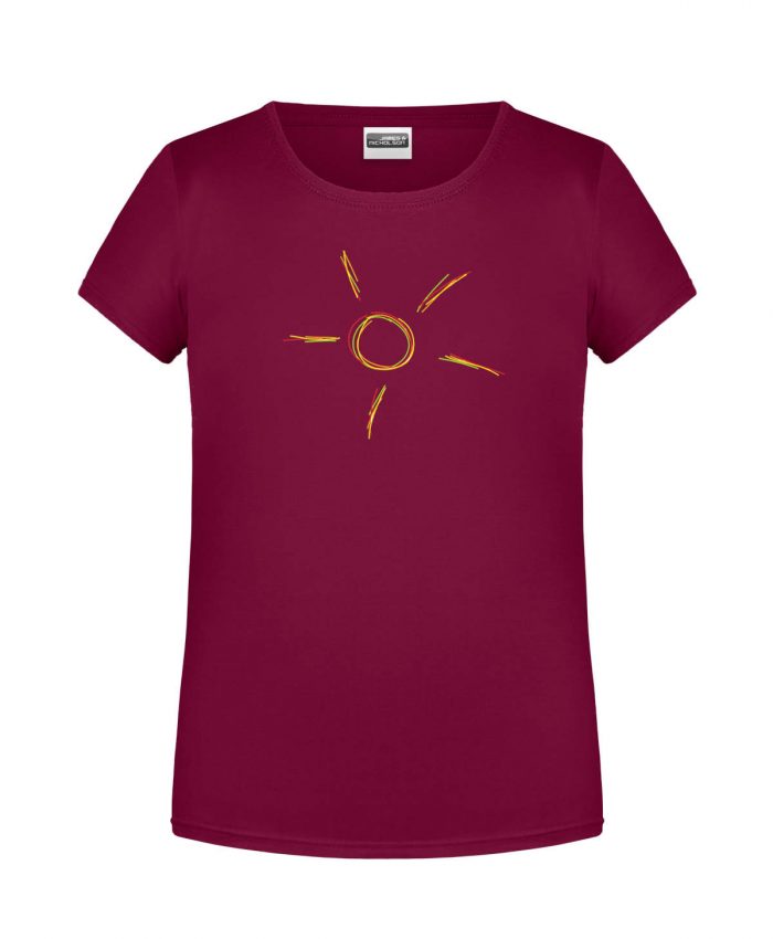 Handdrawn-Sun - Bio-Shirt Mädchen rundhals – Bild 2