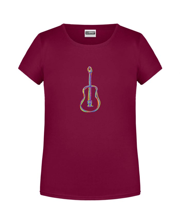 Handdrawn-Guitar - Bio-Shirt Mädchen rundhals – Bild 2