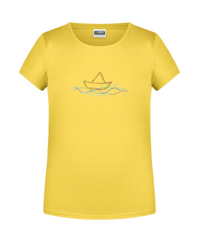 Handdrawn-Boat - Bio-Shirt Mädchen rundhals – Bild 7