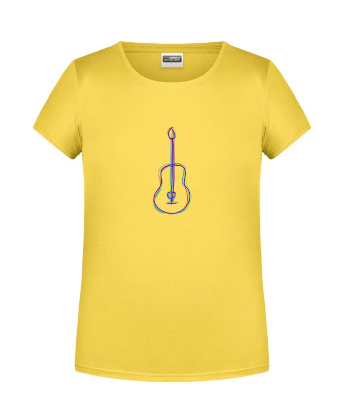 Handdrawn-Guitar - Bio-Shirt Mädchen rundhals – Bild 1