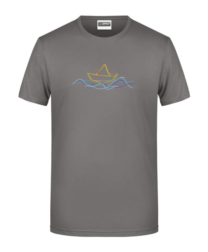 Handdrawn-Boat - Bio-Shirt Männer rundhals – Bild 5