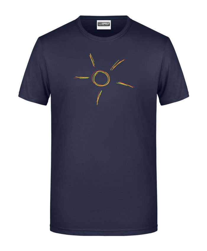 Handdrawn-Sun - Bio-Shirt Männer rundhals – Bild 7