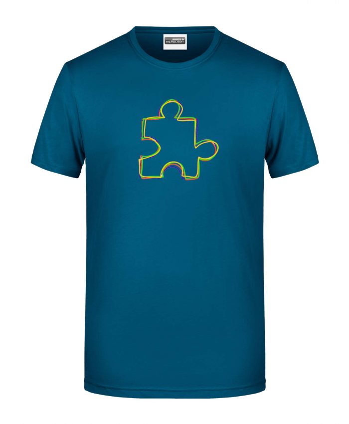 Handdrawn-Puzzle - Bio-Shirt Männer rundhals – Bild 3