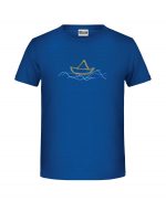 Handdrawn-Boat - Bio-Shirt Jungen rundhals