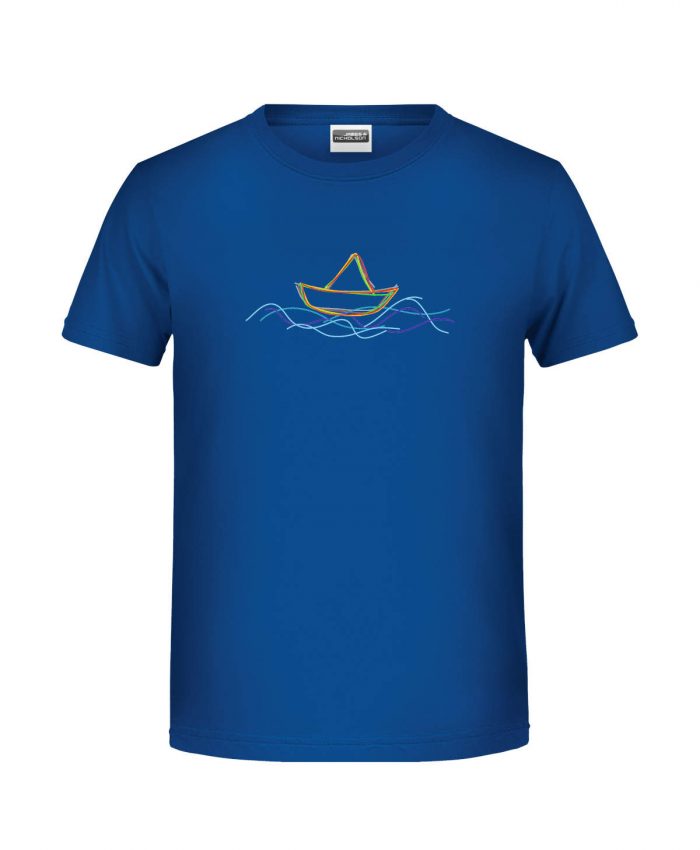 Handdrawn-Boat - Bio-Shirt Jungen rundhals – Bild 1