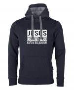 Jesus loves you but I'm his favorite – Hoodie Unisex – Bild 6