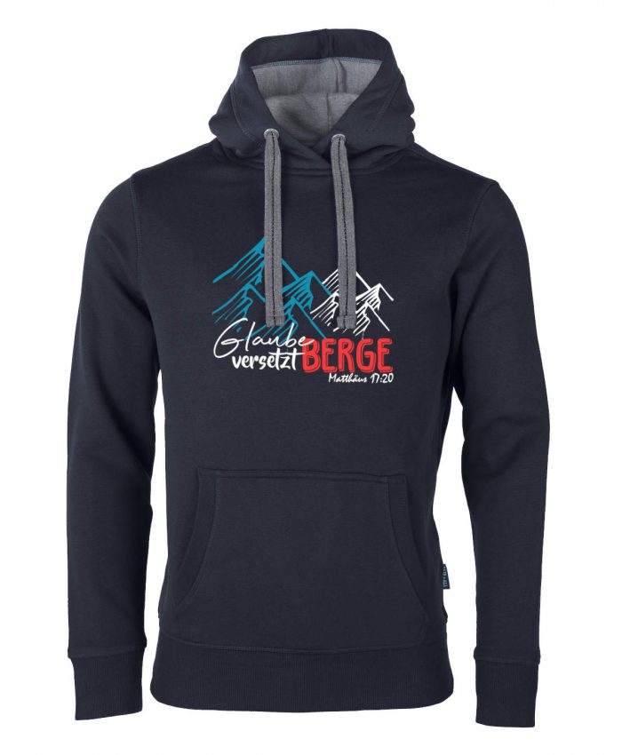 Glaube versetzt Berge - Matthäus 17, 20 – Hoodie Unisex – Bild 2