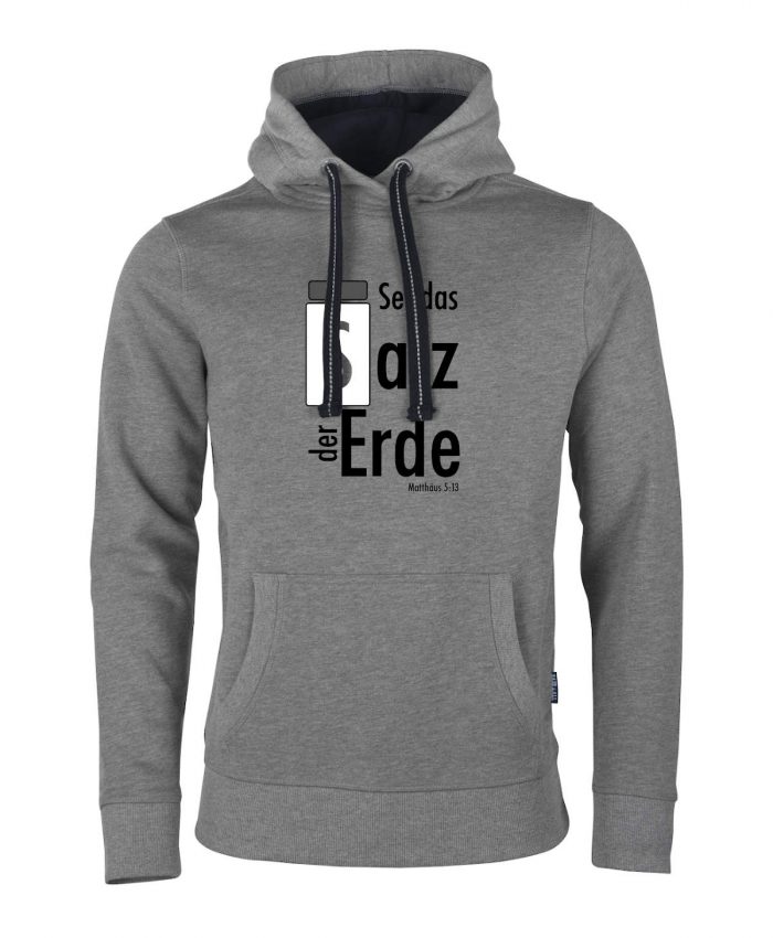 900-graumeliert-022 Salz der Erde - Matthäus 5,13 – Hoodie Unisex – Bild 1