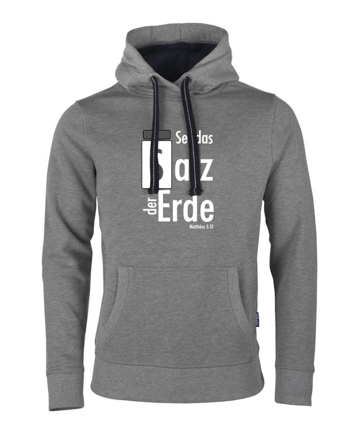900-graumeliert-023 Salz der Erde - Matthäus 5, 13 – Hoodie Unisex – Bild 1
