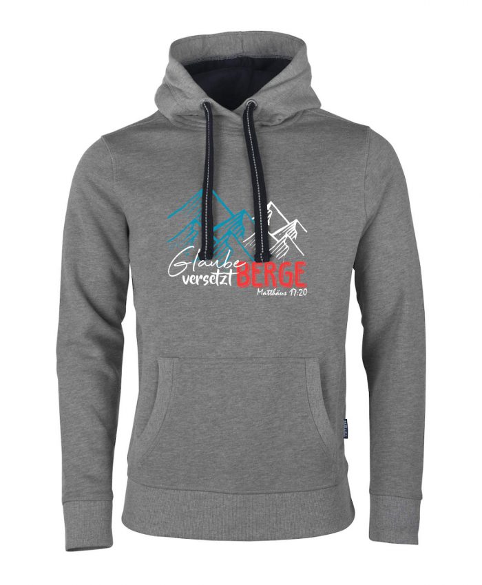 Glaube versetzt Berge - Matthäus 17, 20 – Hoodie Unisex – Bild 4