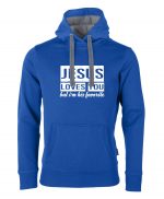Jesus loves you but I'm his favorite – Hoodie Unisex – Bild 3