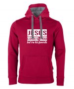 Jesus loves you but I'm his favorite – Hoodie Unisex – Bild 5