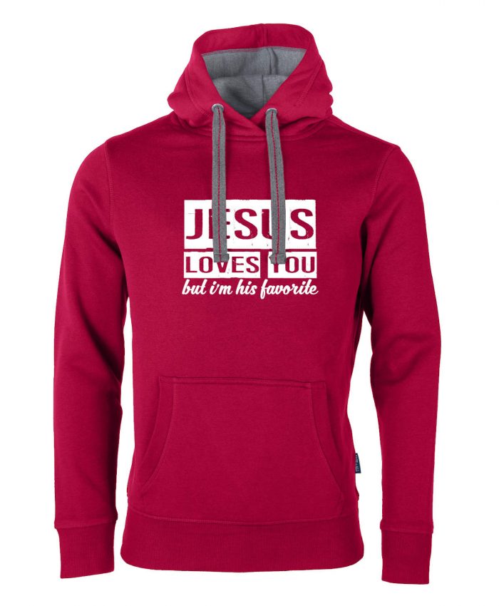Jesus loves you but I'm his favorite – Hoodie Unisex – Bild 5