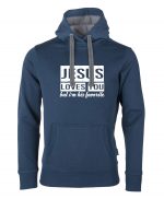Jesus loves you but I'm his favorite – Hoodie Unisex – Bild 4