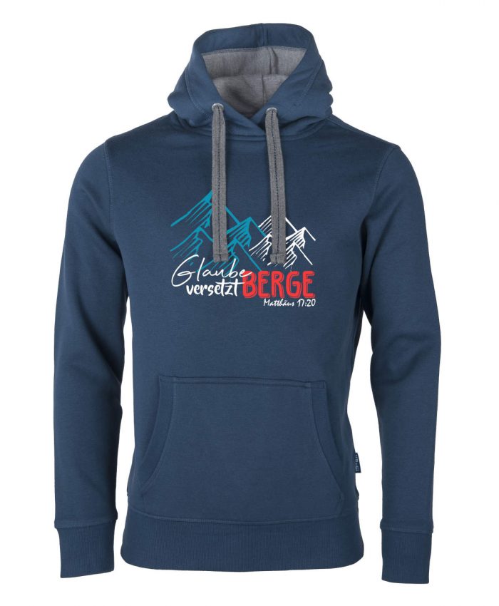 Glaube versetzt Berge - Matthäus 17, 20 – Hoodie Unisex – Bild 1