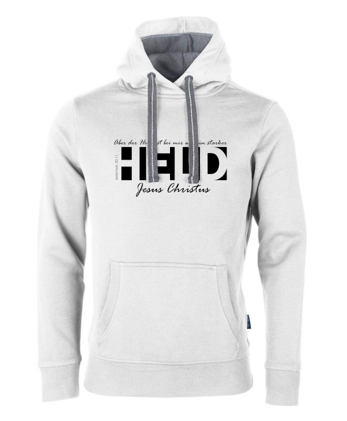 Jeremia 20, 11 - Ein starker Held – Hoodie Unisex – Bild 4