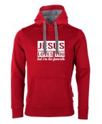 Jesus loves you but I'm his favorite – Hoodie Unisex – Bild 2