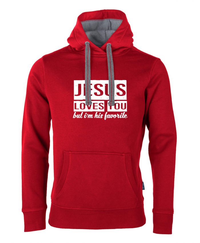 Jesus loves you but I'm his favorite – Hoodie Unisex – Bild 2