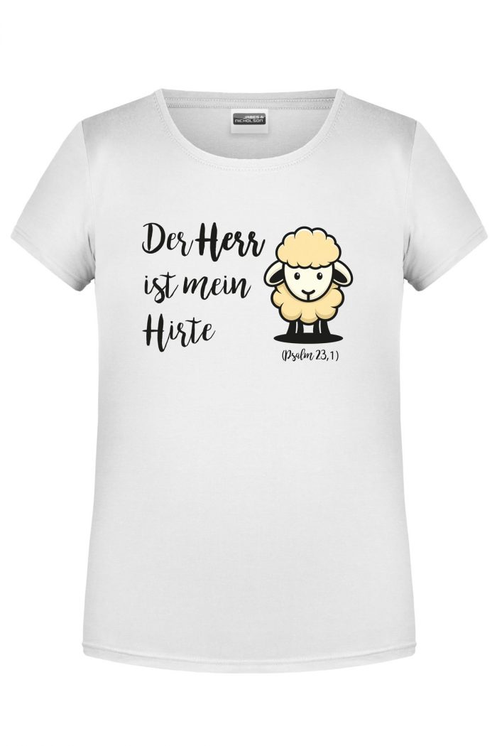 Der Herr ist mein Hirte - Bio-Shirt Mädchen rundhals – Bild 3