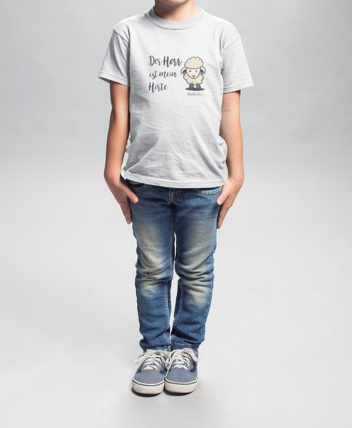 Der Herr ist mein Hirte - Bio-Shirt Jungen rundhals – Bild 1