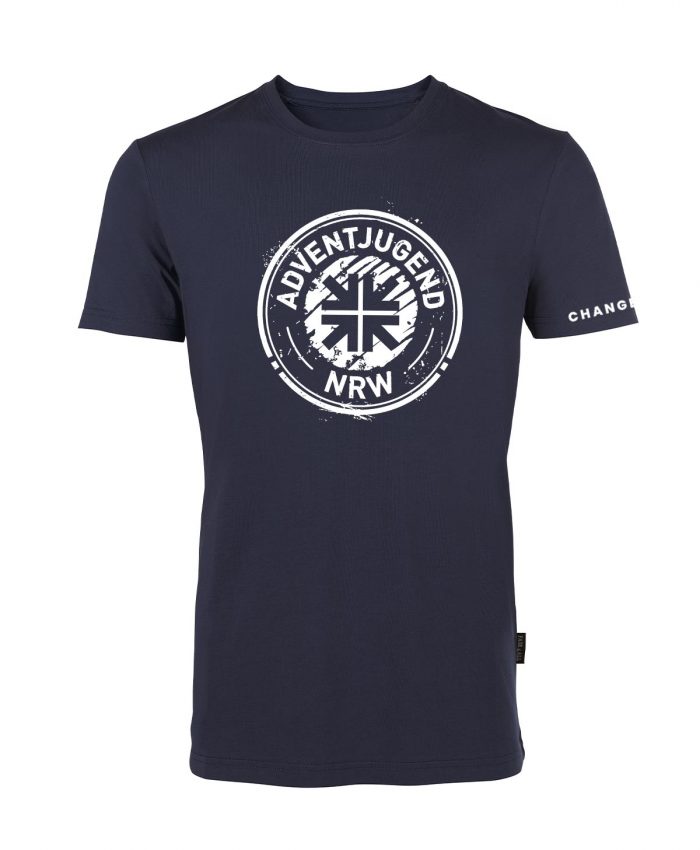 0101-aj-nrw-navy Adventjugend NRW - Bio-Shirt Männer rundhals – Bild 1